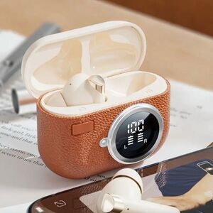 New Retro Camera Case Noise Cancelling Earbuds NIB